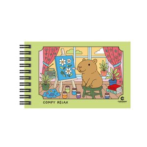 Livro de Colorir Capivara Comfy Relax – Capa Dura, Wire-O – Culturama