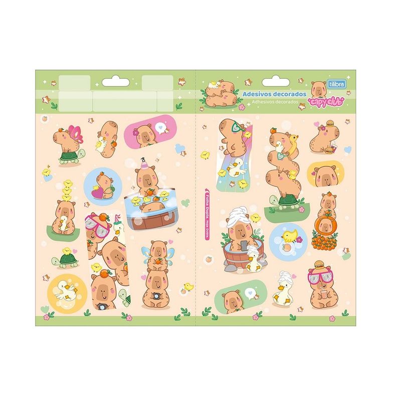 Adesivo Decorado Duplo G Capyclub Tilibra
