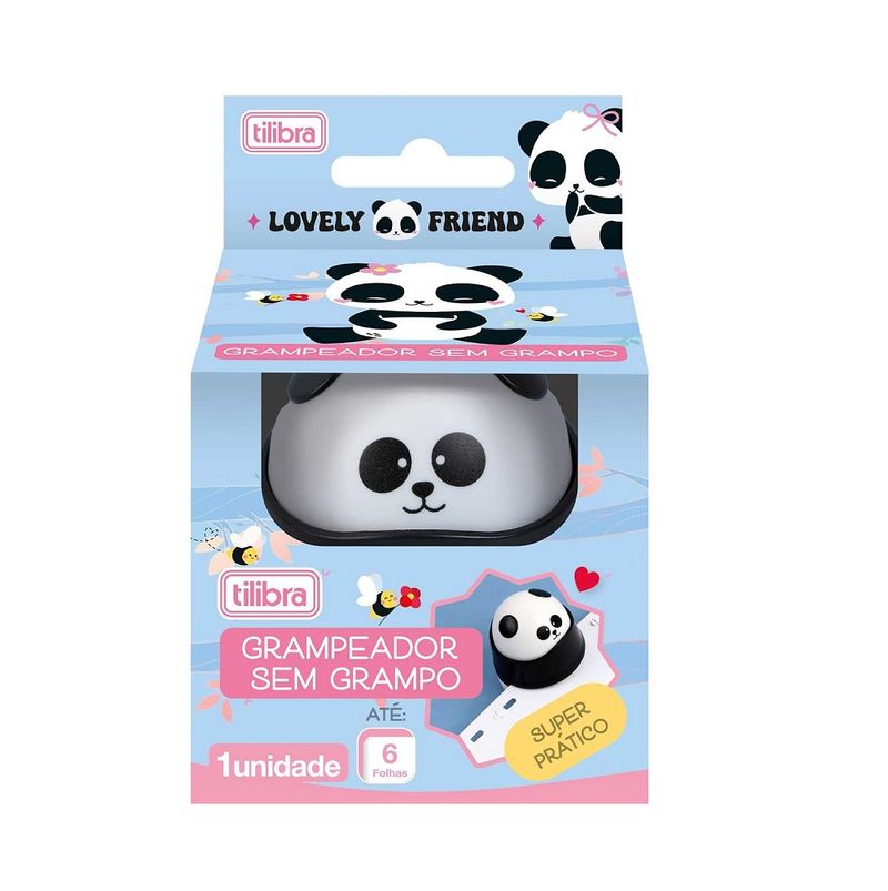 Grampeador 6 Folhas Panda Sem Grampos Tilibra 1