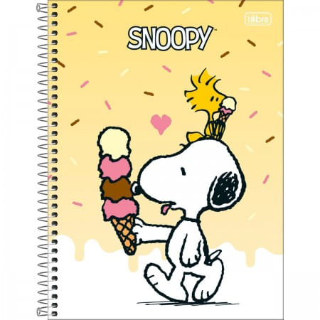 Caderno CD Universitario 1 Materia Snoopy Fit 80F Tilibra 2