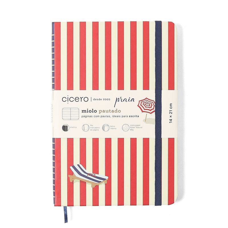 Caderneta Pautado 14x21cm Praia Sol Cicero-1757701031774