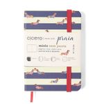 Caderneta Sem Pauta 9x13cm Praia Cachorros Cicero-1757701783966