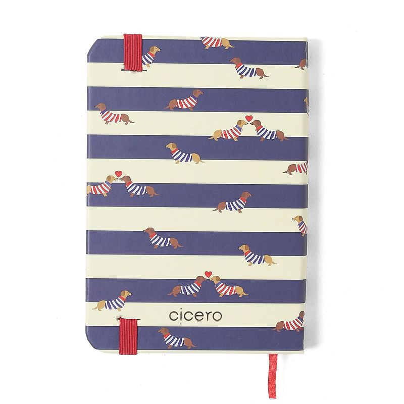 Caderneta Sem Pauta 9x13cm Praia Cachorros Cicero-1757701793198