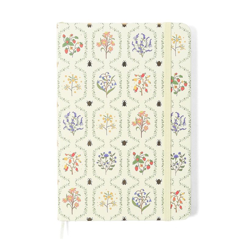 Caderneta Sem Pauta 14x21cm Jardim Off White Cicero-1757702492536