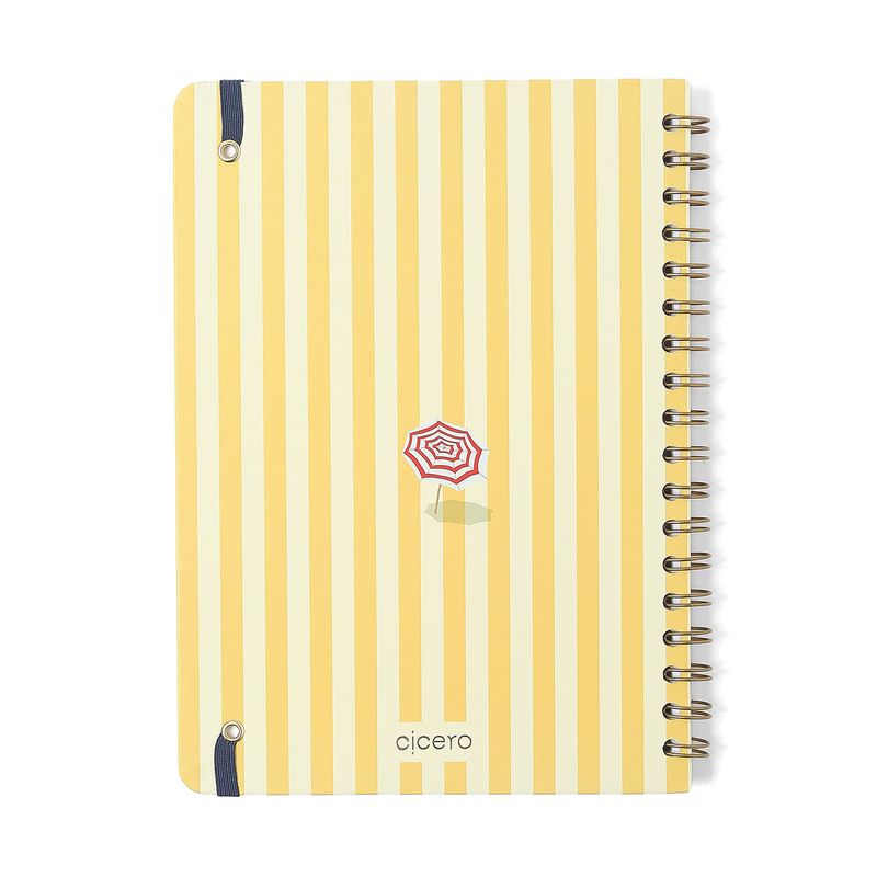 Caderno Espiral Pautado 17x24cm 1 Matéria 80F Praia Sol Cicero-1758030213550