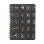 Caderno Espiral Pautado 17x24cm 1 Matéria 80F Jardim Preto Cicero-1758031793128