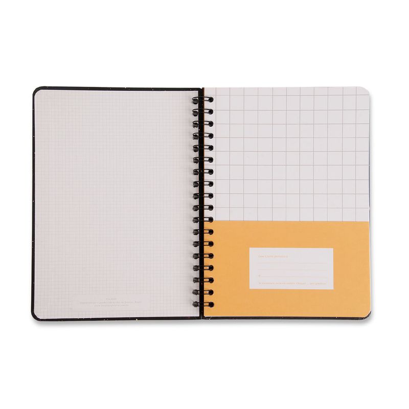 Caderno Espiral Pautado 17x24cm 1 Matéria 80F Jardim Preto Cicero-1758031806077