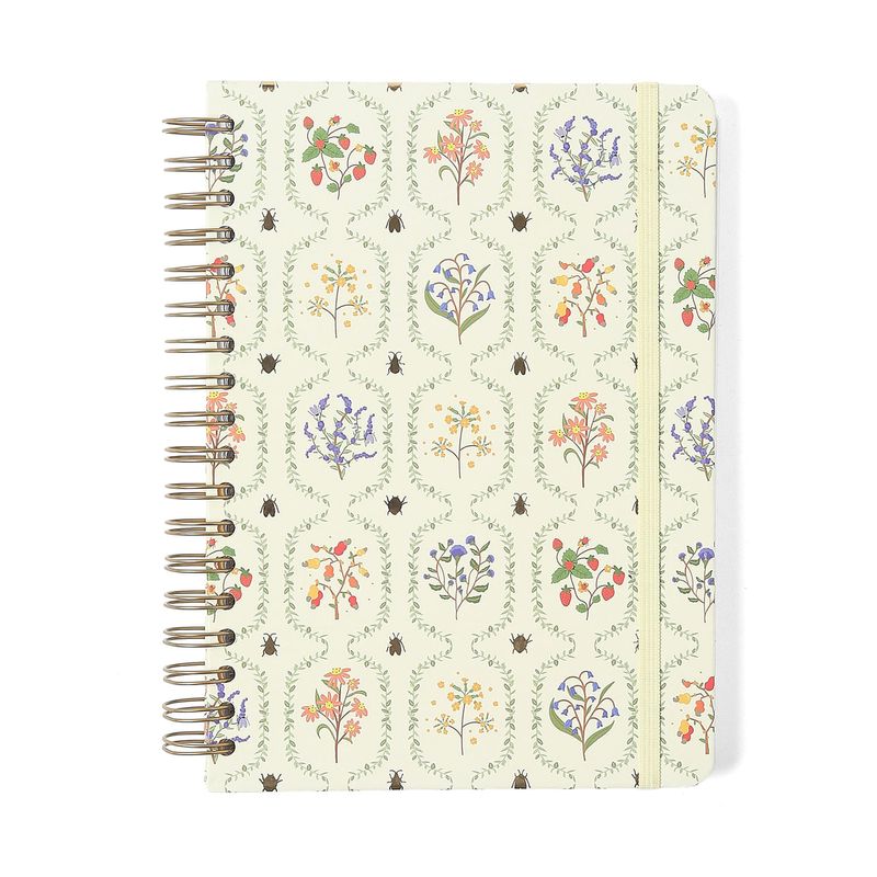 Caderno Espiral Pautado 17x24cm 10 Matérias 160F Jardim Off White Cicero-1758032411264
