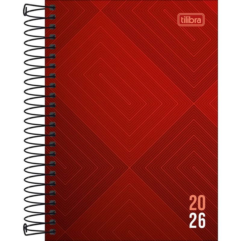 Agenda Espiral Diária 2026 12,9x18,7cm Zip Tilibra-1759250032436
