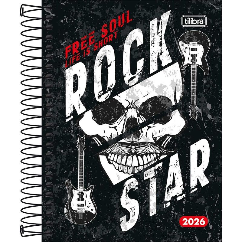 Agenda Espiral Diária 2026 11,7x16,4cm Pepper Masculina Tilibra-1759253535915