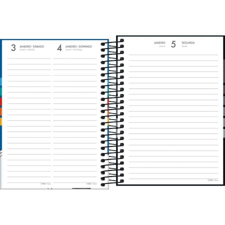 Agenda Espiral Diária 2026 11,7x16,4cm Pepper Masculina Tilibra-1759253571605