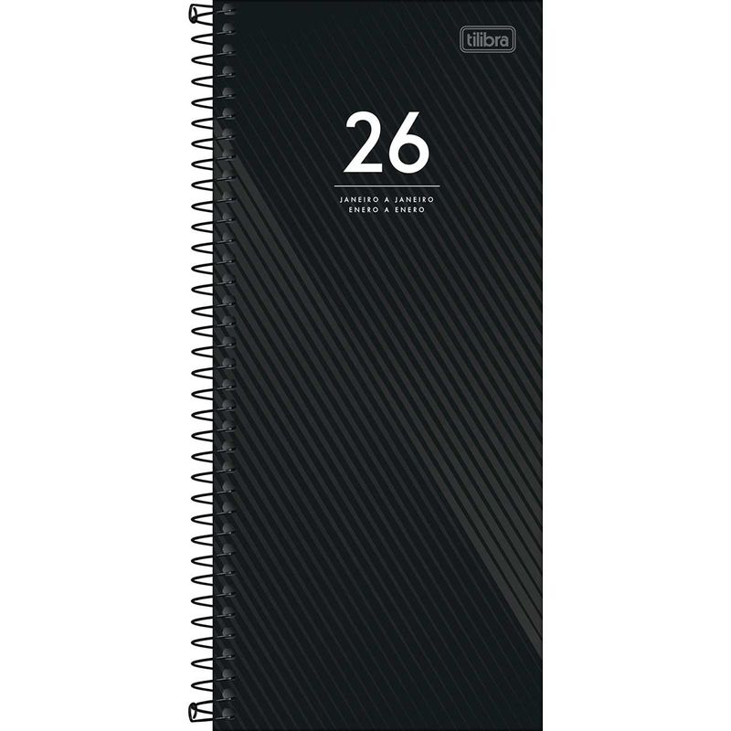 Agenda Executiva Espiral Diária 2026 11,9x27,5cm Comercial Ideale Tilibra-1759257192203