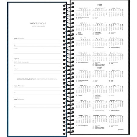 Agenda Executiva Espiral Diária 2026 11,9x27,5cm Comercial Ideale Tilibra-1759257201140