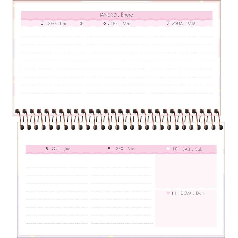 Agenda Espiral Semanal de Bolso 2026 16,7x8,9cm Soho Tilibra	-1759260432006