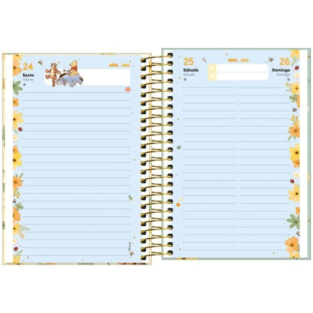 Agenda Espiral Diária 2026 12,9x18,7cm Pooh Tilibra-1759261196941