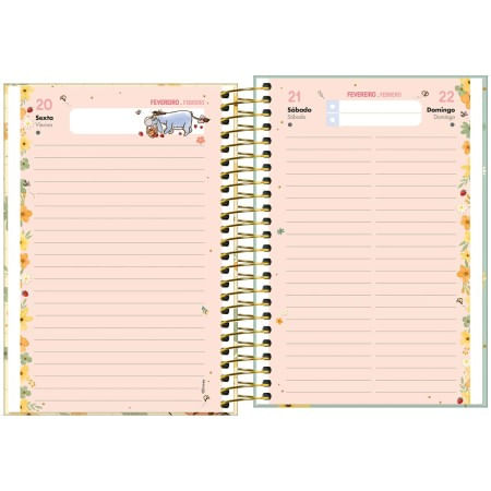 Agenda Espiral Diária 2026 12,9x18,7cm Pooh Tilibra-1759261227004