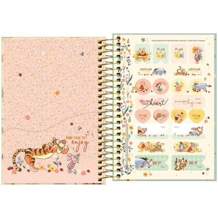 Agenda Espiral Diária 2026 12,9x18,7cm Pooh Tilibra-1759261268444