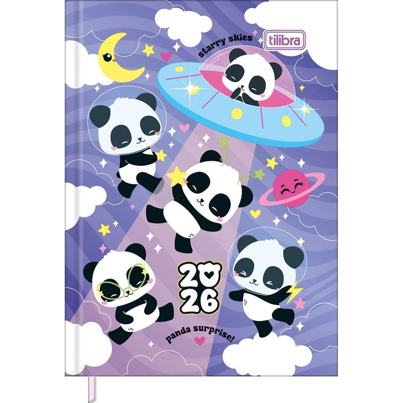 Agenda Costurada Diária Mini 2026 7,8x10,8cm Lovely Friend Tilibra-1759262643552