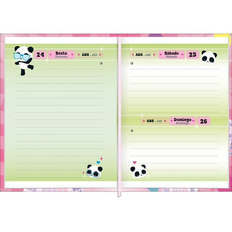 Agenda Costurada Diária Mini 2026 7,8x10,8cm Lovely Friend Tilibra-1759262719403