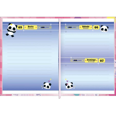 Agenda Costurada Diária Mini 2026 7,8x10,8cm Lovely Friend Tilibra-1759262741171