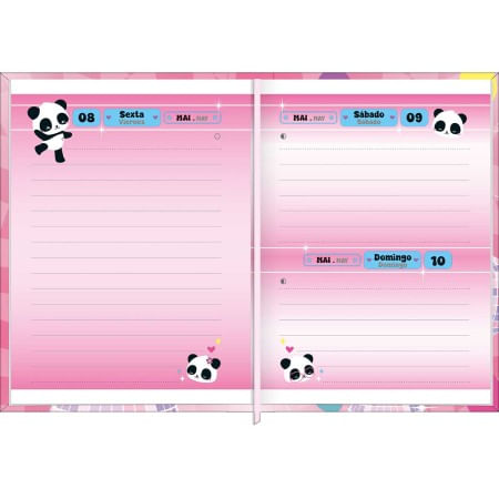 Agenda Costurada Diária Mini 2026 7,8x10,8cm Lovely Friend Tilibra-1759262762859