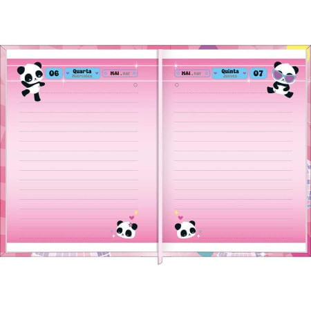 Agenda Costurada Diária Mini 2026 7,8x10,8cm Lovely Friend Tilibra-1759262768916