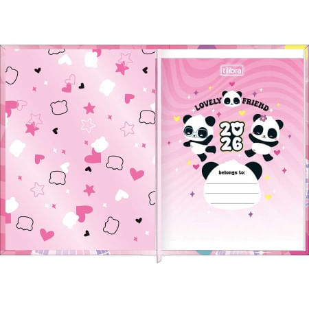 Agenda Costurada Diária Mini 2026 7,8x10,8cm Lovely Friend Tilibra-1759262783659