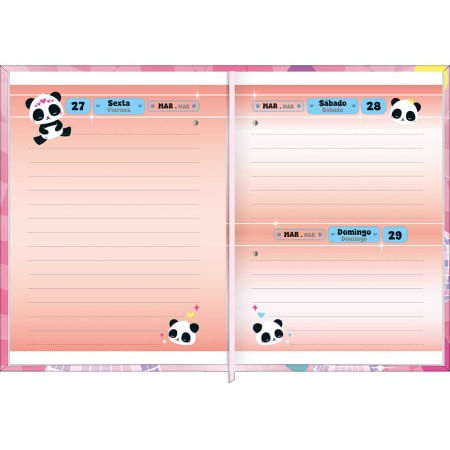 Agenda Costurada Diária Mini 2026 7,8x10,8cm Lovely Friend Tilibra-1759262806843
