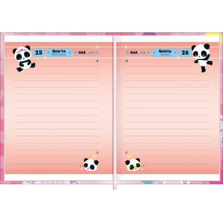 Agenda Costurada Diária Mini 2026 7,8x10,8cm Lovely Friend Tilibra-1759262813731