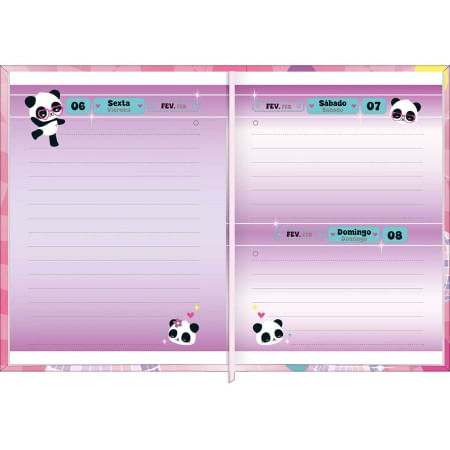 Agenda Costurada Diária Mini 2026 7,8x10,8cm Lovely Friend Tilibra-1759262827615