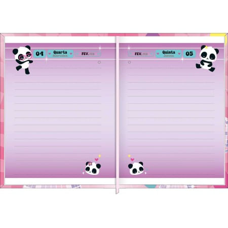 Agenda Costurada Diária Mini 2026 7,8x10,8cm Lovely Friend Tilibra-1759262834427