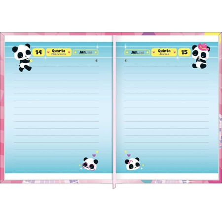 Agenda Costurada Diária Mini 2026 7,8x10,8cm Lovely Friend Tilibra-1759262854725