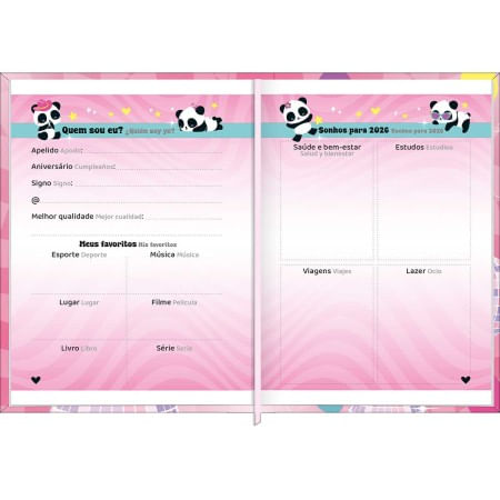 Agenda Costurada Diária Mini 2026 7,8x10,8cm Lovely Friend Tilibra-1759262874850