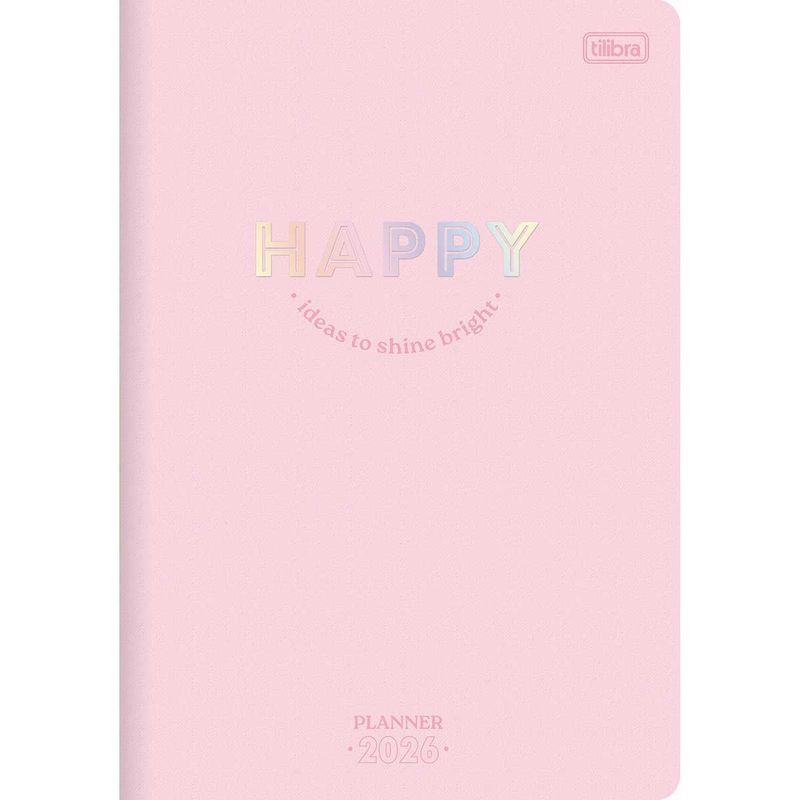 Planner Grampeado 2026 17,8x25,4cm Happy 90G Tilibra-1759322603138