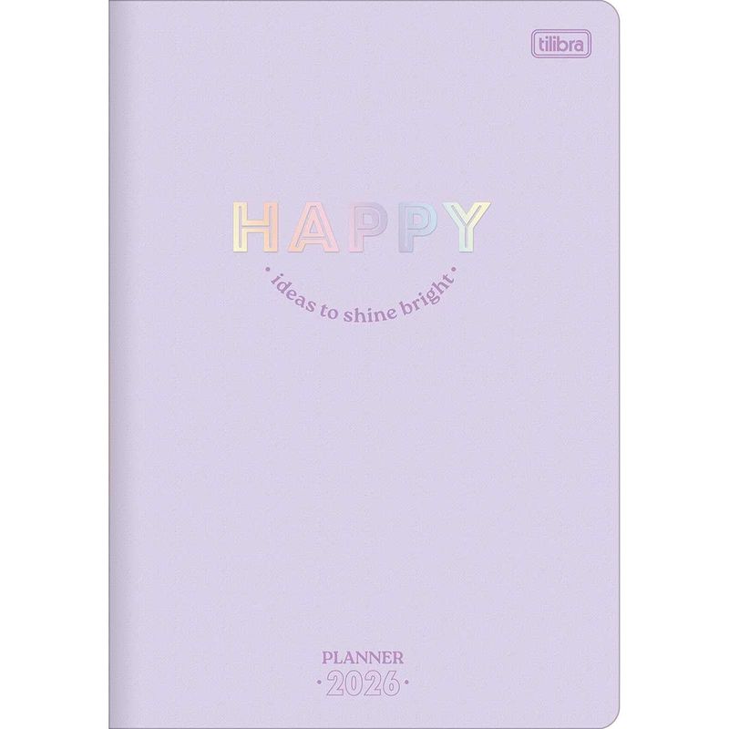 Planner Grampeado 2026 17,8x25,4cm Happy 90G Tilibra-1759322618105