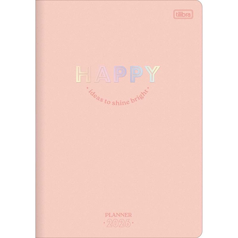 Planner Grampeado 2026 17,8x25,4cm Happy 90G Tilibra-1759322626433