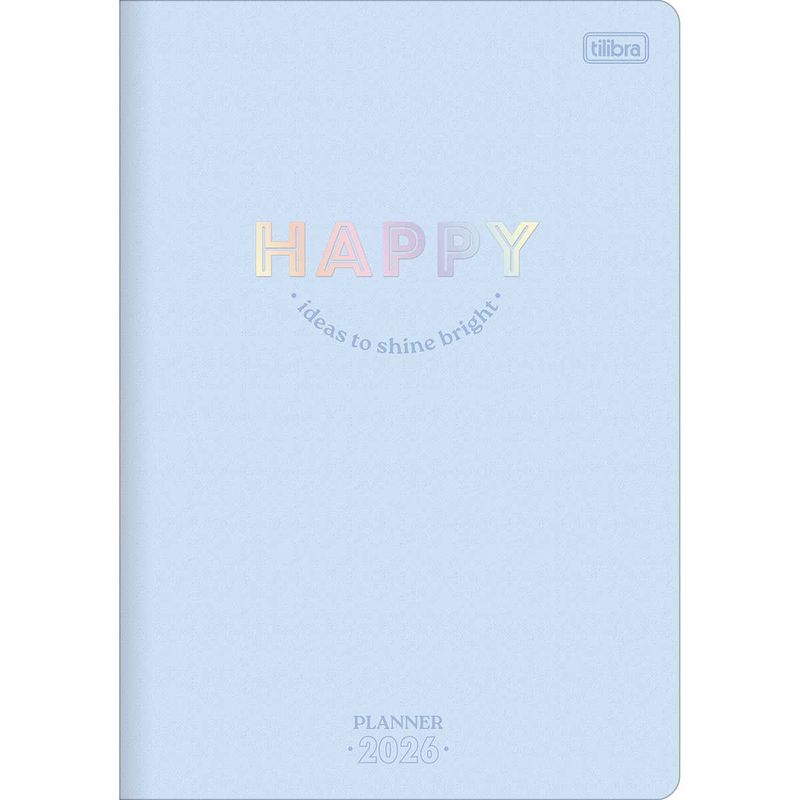 Planner Grampeado 2026 17,8x25,4cm Happy 90G Tilibra-1759322635272