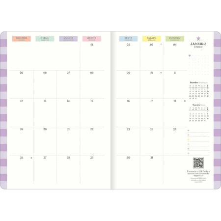 Planner Grampeado 2026 17,8x25,4cm Happy 90G Tilibra-1759322659776