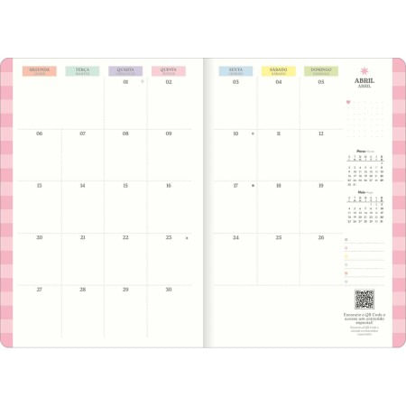 Planner Grampeado 2026 17,8x25,4cm Happy 90G Tilibra-1759322667200