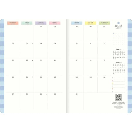 Planner Grampeado 2026 17,8x25,4cm Happy 90G Tilibra-1759322674424