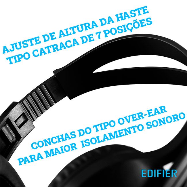 Headset Edifier K800 USB Preto Audio Digital com Placa de Som Integrada-1763402304576