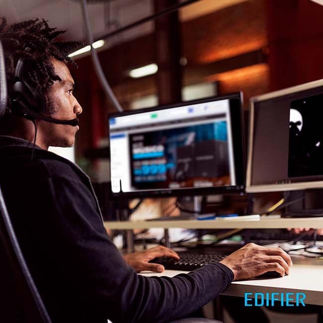 Headset Edifier K800 USB Preto Audio Digital com Placa de Som Integrada-1763402310888