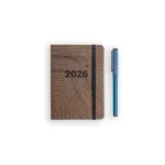 Agenda Planner 2026 Tony Diária Pequena Relevo Teca-1765551435157