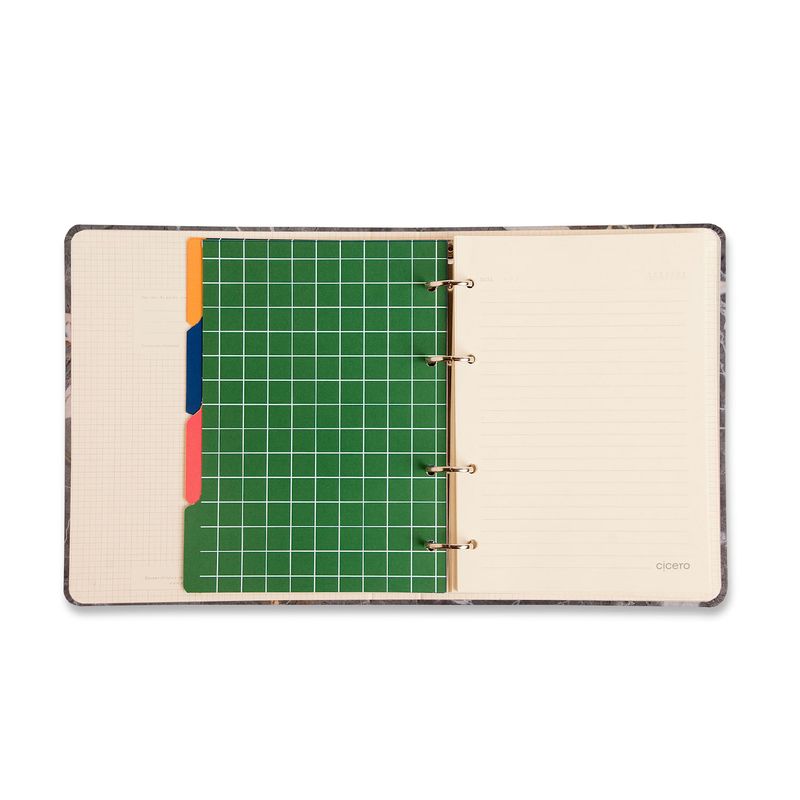 Caderno Criativo Argolado Office Duo Pólen Pautado + Pontado A5 Aromas Off-White Cicero-1771943969995