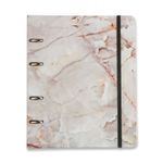 Caderno Criativo Argolado Minerais Pautado 17x24cm Mármore Branco Cicero-1771950371911