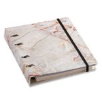 Caderno Criativo Argolado Minerais Pautado 17x24cm Mármore Branco Cicero-1771950386017