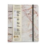 Caderno Criativo Argolado Minerais Pautado 17x24cm Mármore Branco Cicero-1771950393457