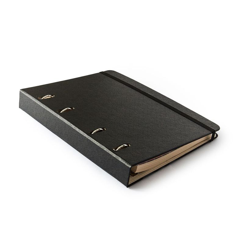 Caderno Criativo Argolado Office Duo Clássica Pautado + Pontado A5 Preto Cicero-1771952012542