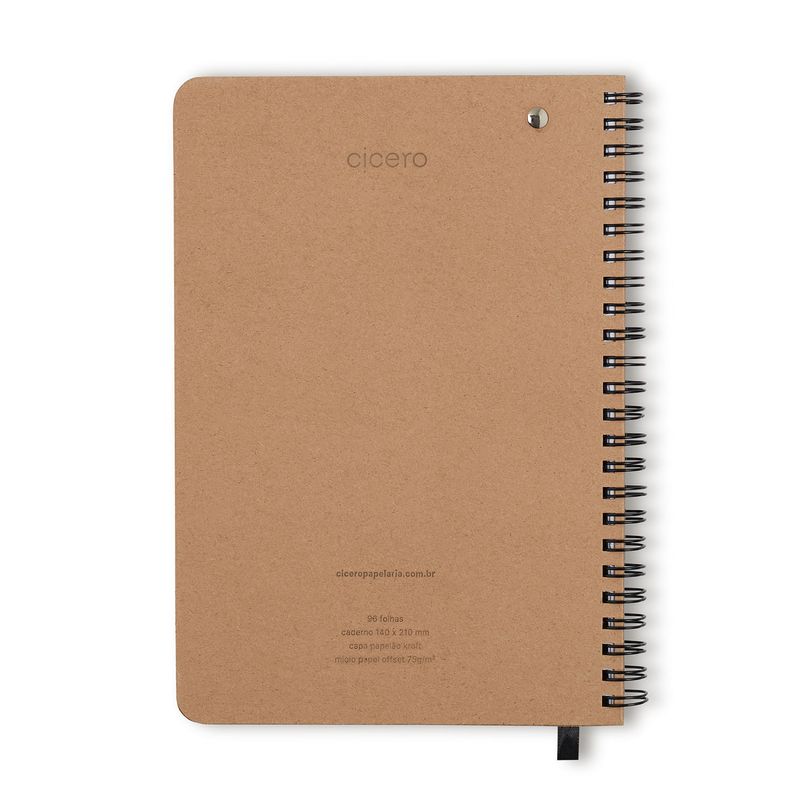 Caderno Wire-O Kraft 14x21cm Pontado Cicero-1771953515444