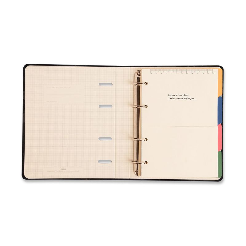 Caderno Criativo Argolado Office Duo Jardim Pautado + Pontado A5 Off-White Cicero-1771957904954
